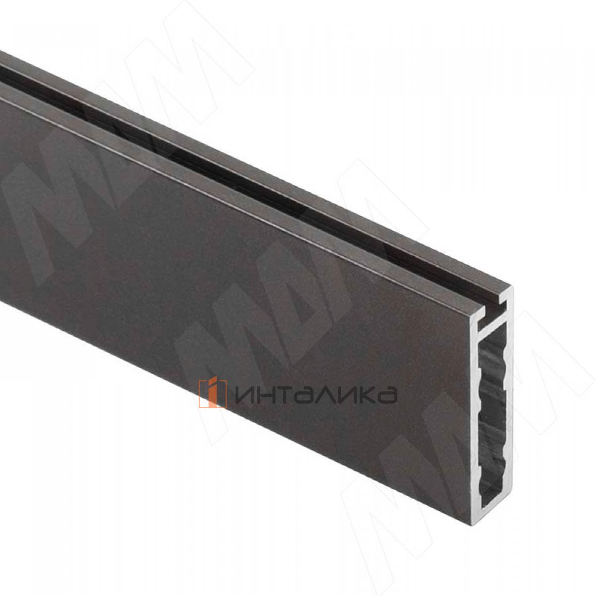 VOGUE Штанга прямоугольная 30х8, с пазом под демпфер, графит (краска), L-3000