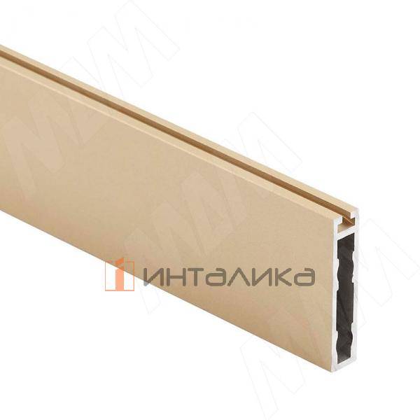 VOGUE Штанга прямоугольная 30х8, с пазом под демпфер, золото мат. (анод), L-3000 – 1