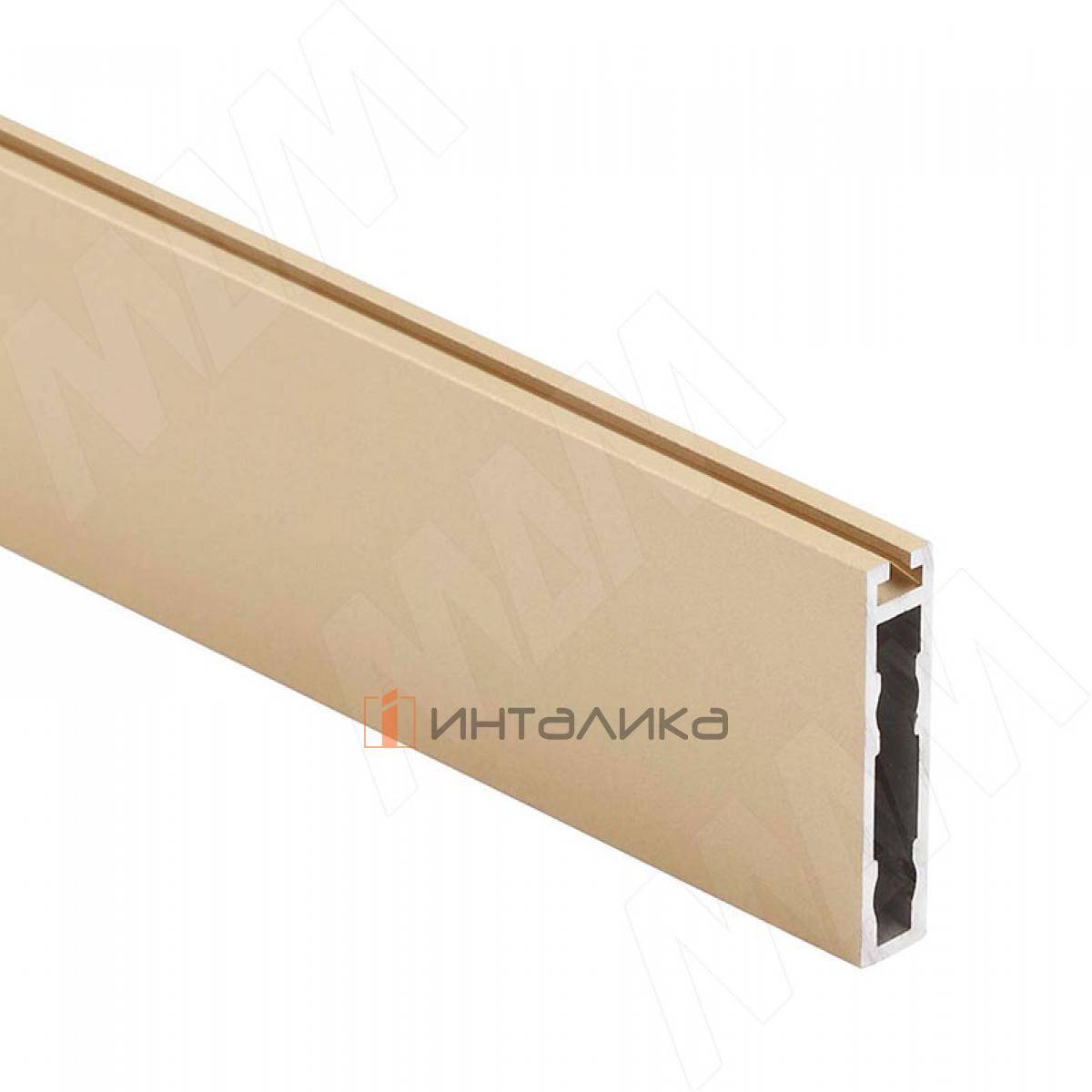 VOGUE Штанга прямоугольная 30х8, с пазом под демпфер, золото мат. (анод), L-1000