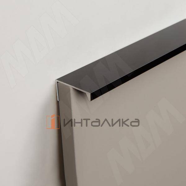 Профиль-ручка крепление саморезами черный матовый (анод), L-3000мм – 2