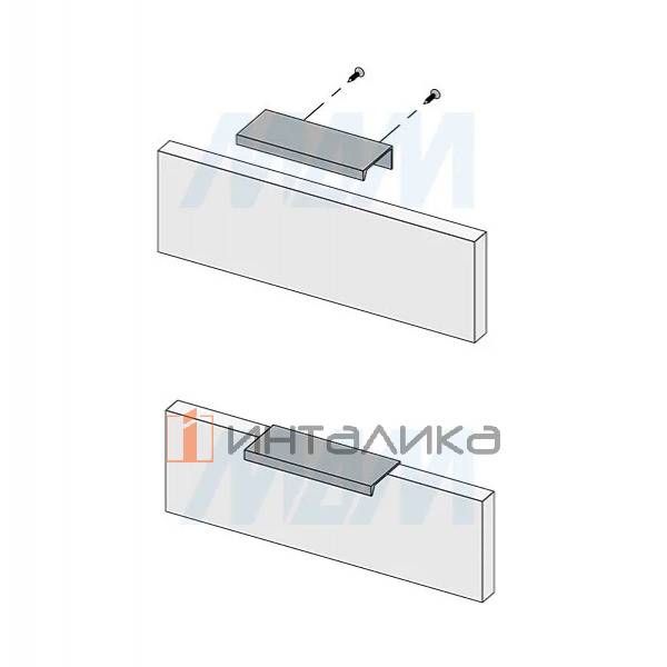 Профиль-ручка крепление саморезами черный матовый (анод), L-3000мм – 4