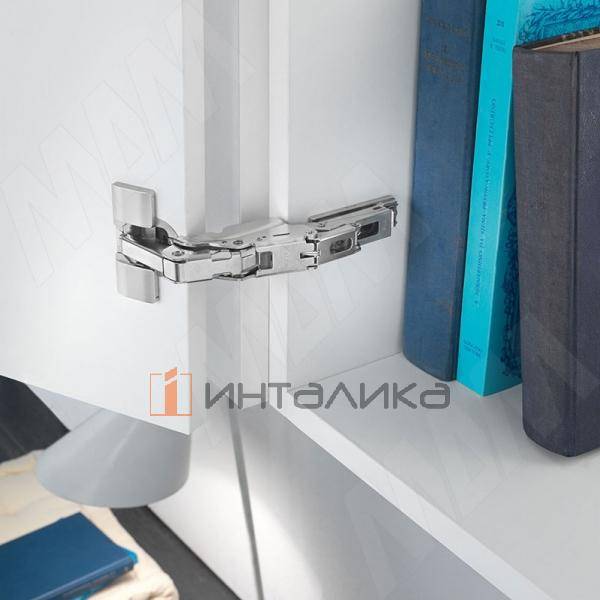 SILENTIA+ петля с доводчиком (амортизатором) накладная (90/155), стандартная, 45 мм – 3