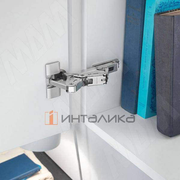 SILENTIA+ петля с доводчиком (амортизатором) накладная (90/155), стандартная, 45 мм – 2