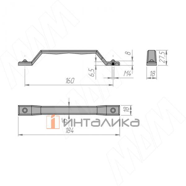 Ручка-скоба 160мм белый матовый – 2