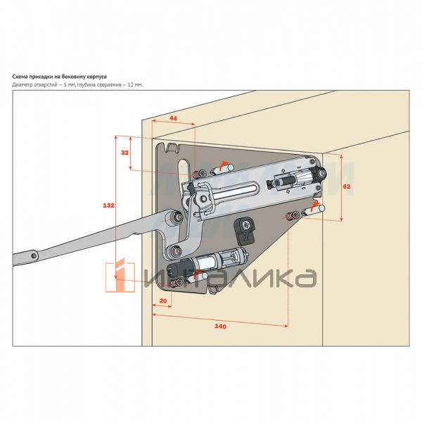 EVOLIFT flap Поворотный подъемный механизм, усиленный, левый – 5