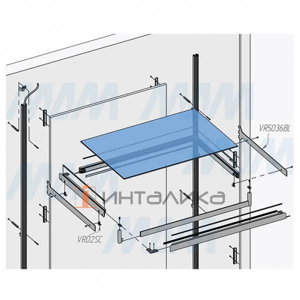 VERTIKO Универсальный полкодержатель для алюминиевой полки, графит – 3