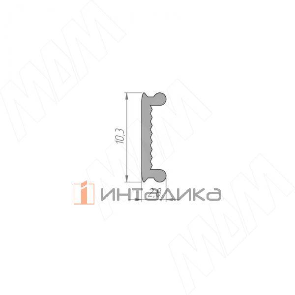 VERTIKO Рассеиватель прозрачный для алюминиевой полки, L-3000 мм – 3