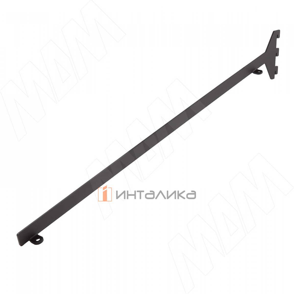 VERTIKO Полкодержатель наклонный для деревянной полки 18 мм, левый, черный