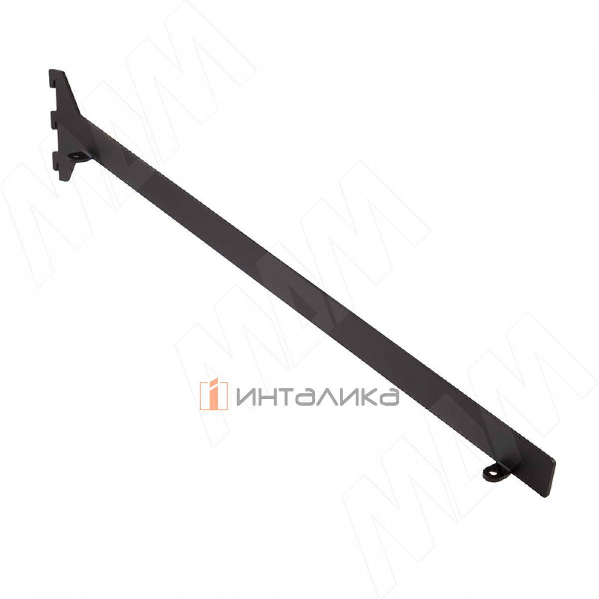 VERTIKO Полкодержатель наклонный для деревянной полки 25 мм, правый, черный