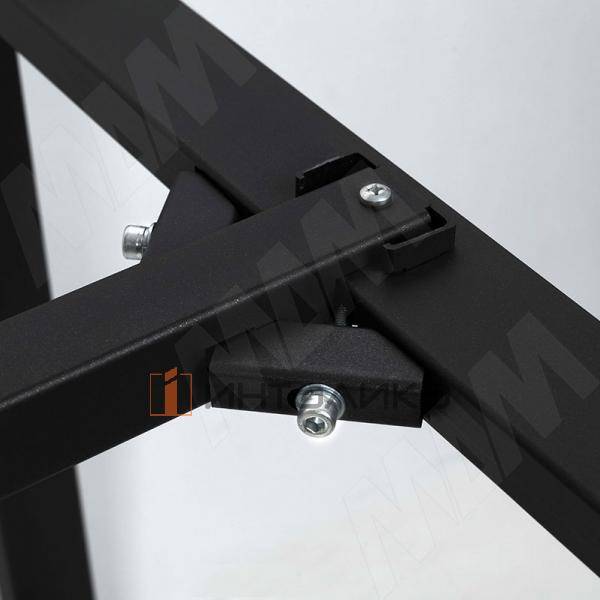 Штутгарт металлокаркас-стола телескопического 730х1200/1400/1600х800мм, черный (RAL9005, муар) – 6