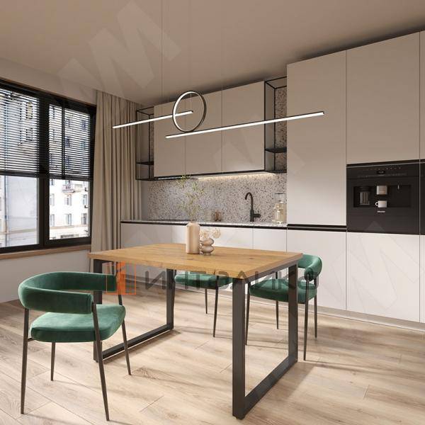 Штутгарт металлокаркас-стола телескопического 730х1200/1400/1600х800мм, черный (RAL9005, муар) – 10