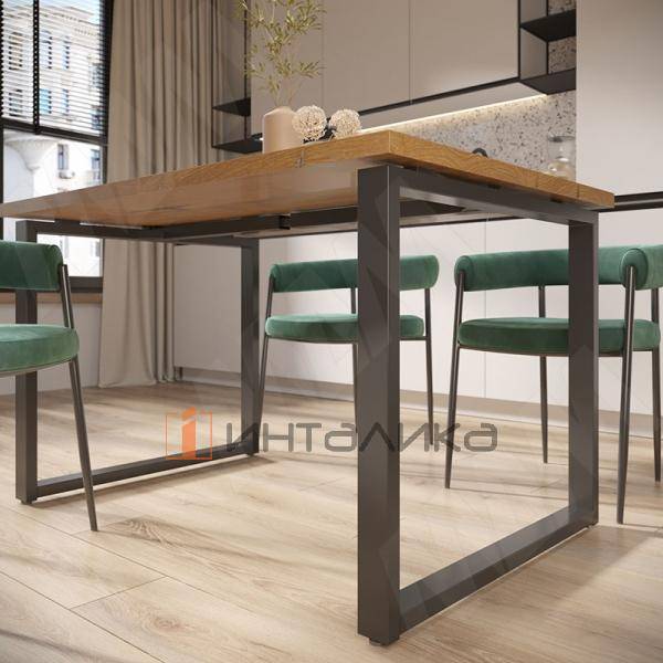 Штутгарт металлокаркас-стола телескопического 730х1200/1400/1600х800мм, черный (RAL9005, муар) – 9