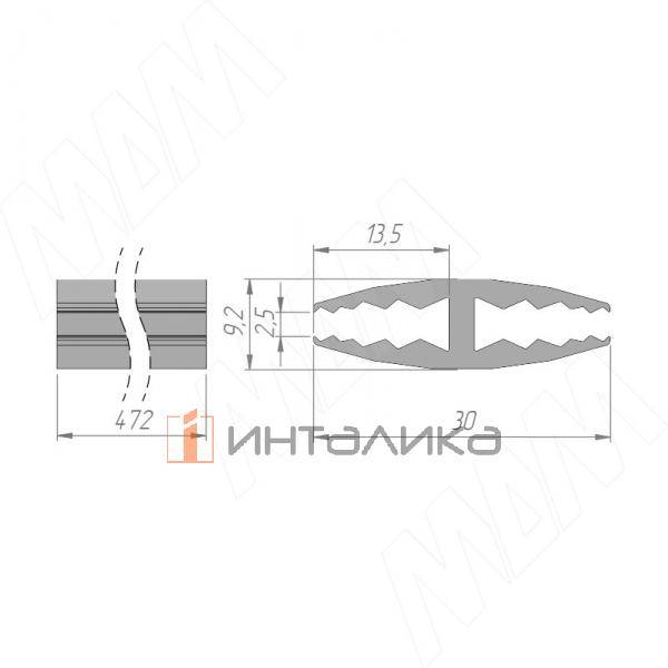 UPPO Профиль соединительный, цвет серый базальт – 5