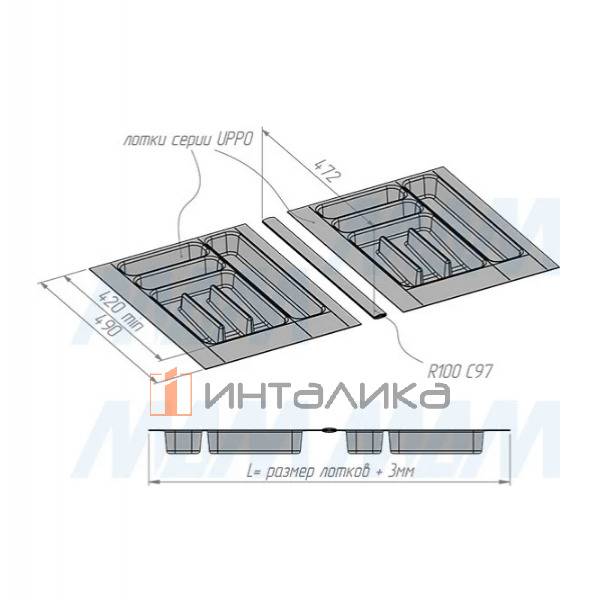 UPPO Профиль соединительный, цвет серый базальт – 6