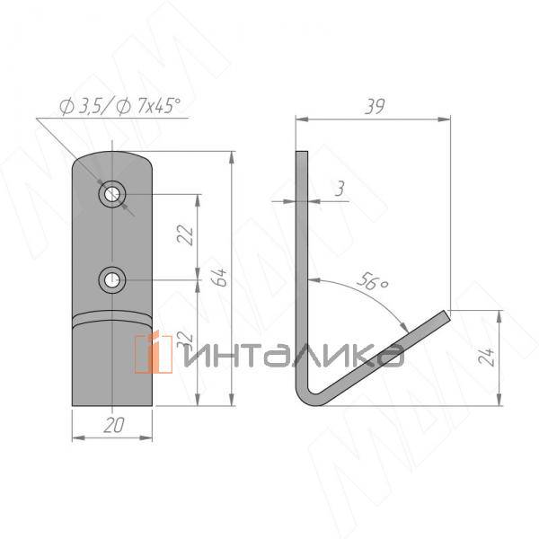 Крючок однорожковый золото матовое – 2