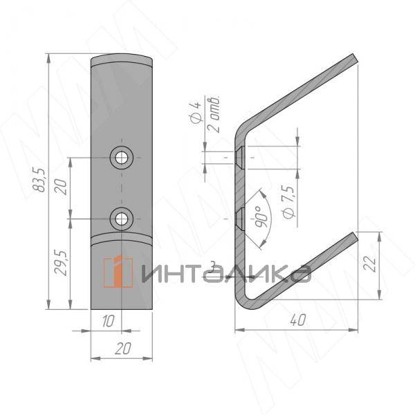 BAZ Крючок двухрожковый золото матовое – 3