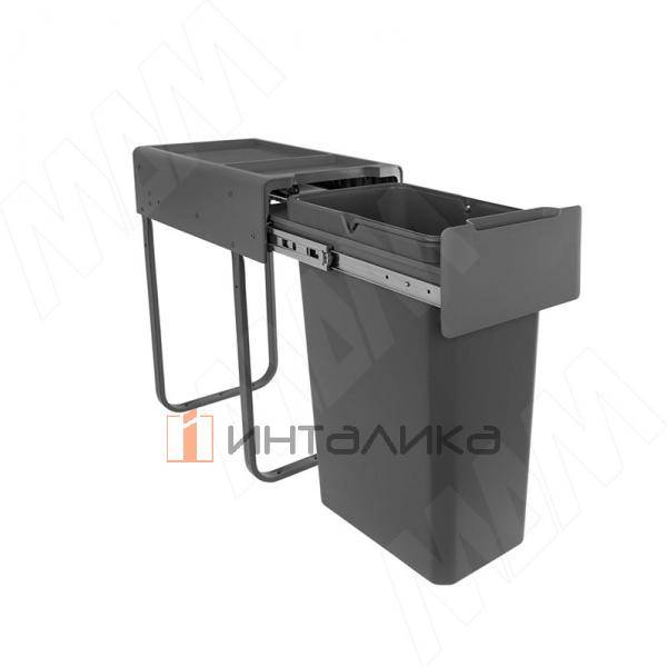 EASYBOX F30 Корзина встраиваемая для мусора выдвижная с доводчиком и крышкой-полкой, объём 30 (1x30) – 2