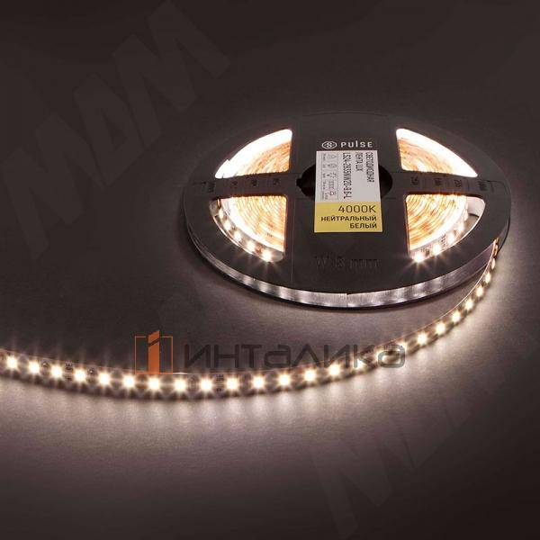 LUX Светодиодная лента 2835/120, 24V, 50 м, CRI 90, нейтральный белый 4000К, IP20, 9.6W/1м – 5