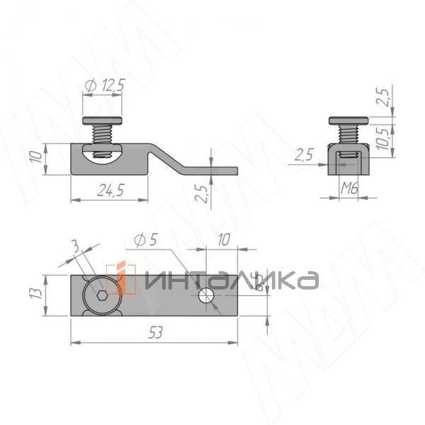 VERTIKO Крепление видимого профиля к стене – 2