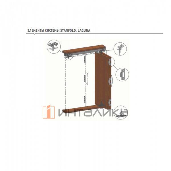 Набор STANFOLD на 1 дверь, крепление к стене, L2000, T18-40, G40, серебро – 3