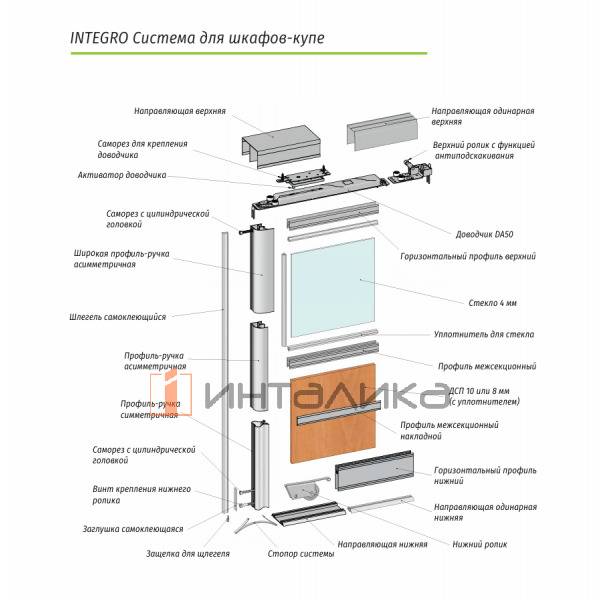 Набор INTEGRO для 3 дверей, T8-10, G50, L3000, золото – 2
