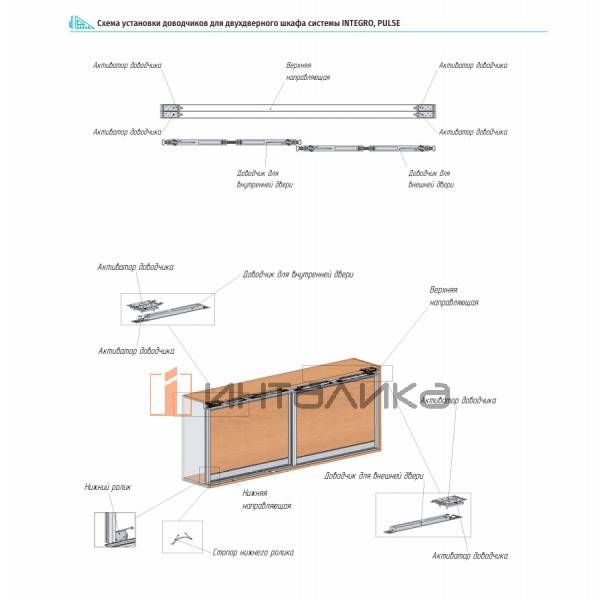 Набор INTEGRO для 2 дверей, T8-10, G50, L3000, черный – 3