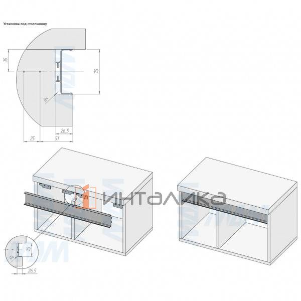 GOLATIME Универсальная профиль-ручка, графит (краска), L-4200мм – 4