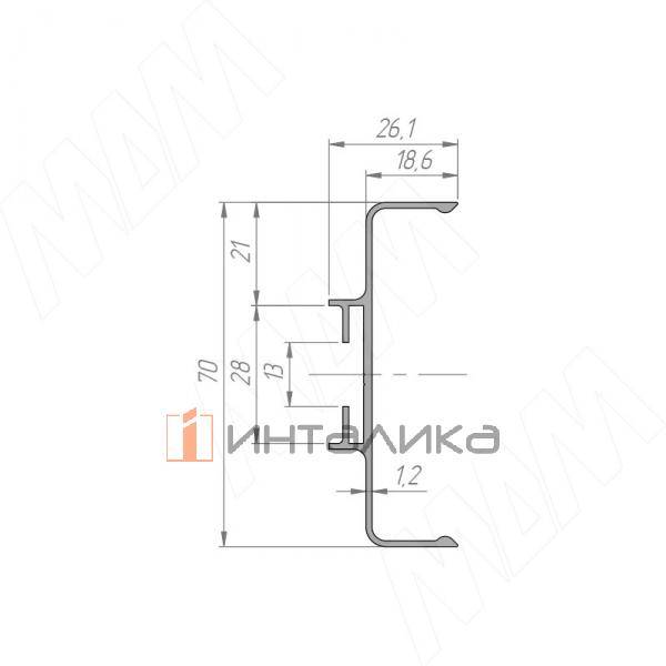 GOLATIME Универсальная профиль-ручка, белый матовый (краска RAL9016), L-4200мм – 3