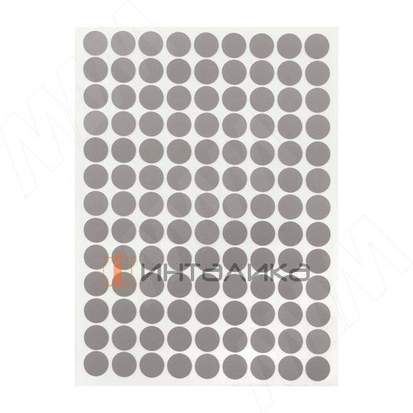 Заглушка самоклеящаяся, D13 мм, серый шифер, шагрень (Kr 0171), 117 шт. – 2