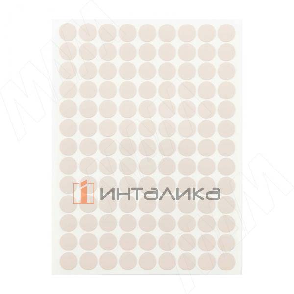 Заглушка самоклеящаяся, D13 мм, сатин, гладкая (Kr 7045), 117 шт. – 2