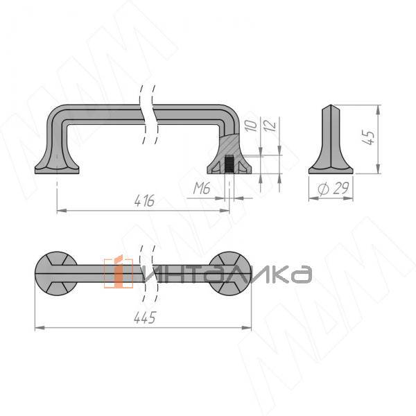 Ручка-скоба 416мм графит – 2