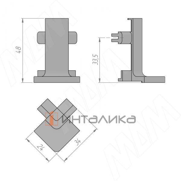 GOLATIME Внешний угол для профиля 548A белый – 2