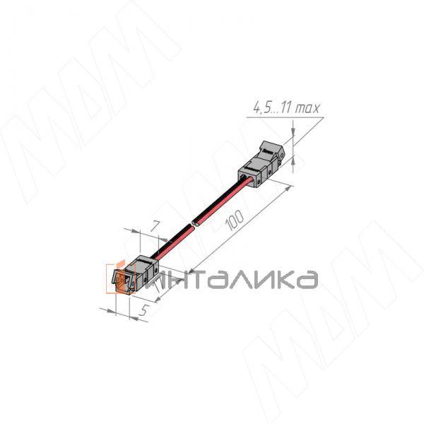 Коннектор для ленты COB и SMD, 5 мм, провод 100 мм, IP20 – 4