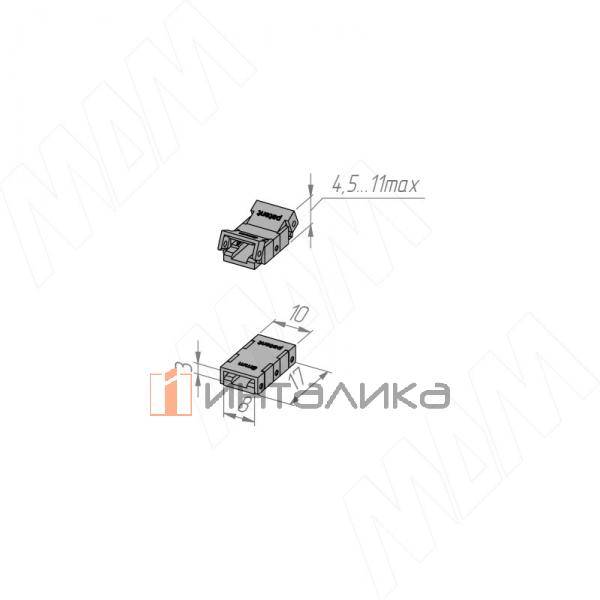 Коннектор для ленты COB и SMD, 8 мм, стык в стык, IP20 – 3