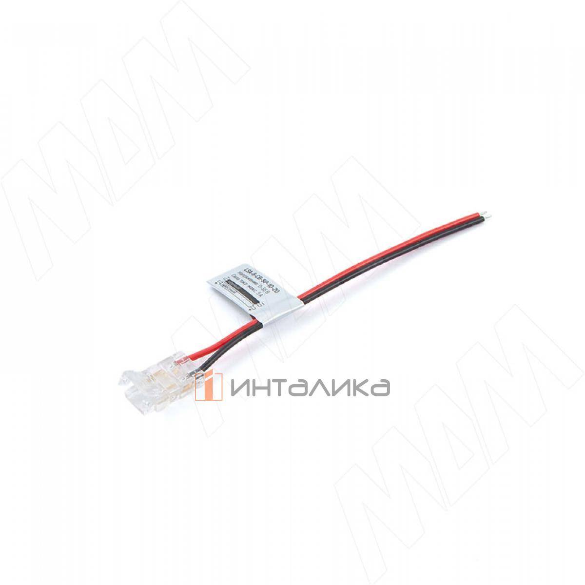 Коннектор для ленты COB и SMD, 8 мм, к блоку питания, провод 100 мм, IP20