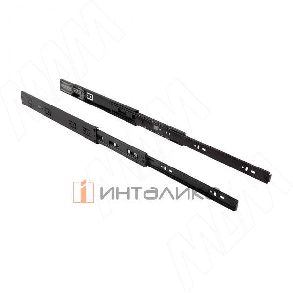 VEKTOR BS45 STANDARD SOFT направляющие 400 мм, шариковые, h45, полн. выдвижения, плав. закрывания, черные – 2