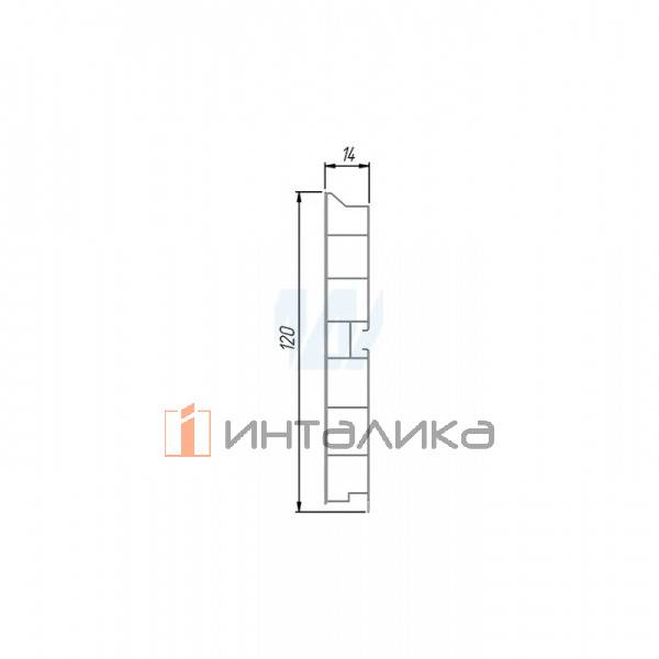 Цоколь пластиковый (высота 120, длина 4000 мм), дуб Вотан – 2