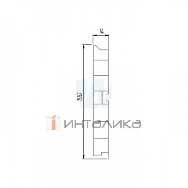 Цоколь пластиковый (высота 100, длина 4000 мм), зеркальный – 2