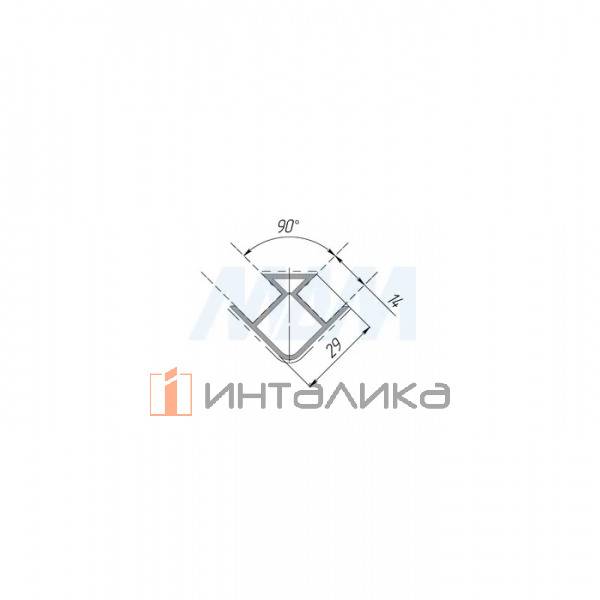 Уголок 90 градусов универсальный (высота 120), латте – 2