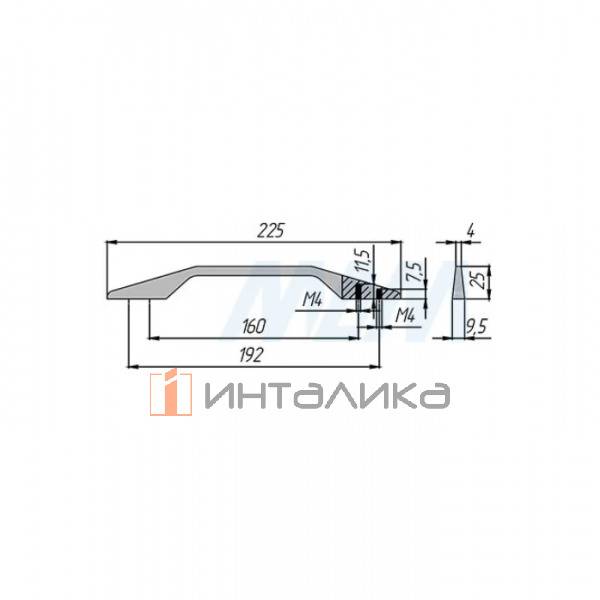 Ручка-скоба 160/192мм никель матовый – 2