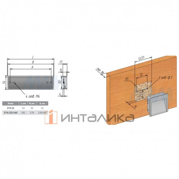 Ручка-раковина 32мм золото матовое – 2