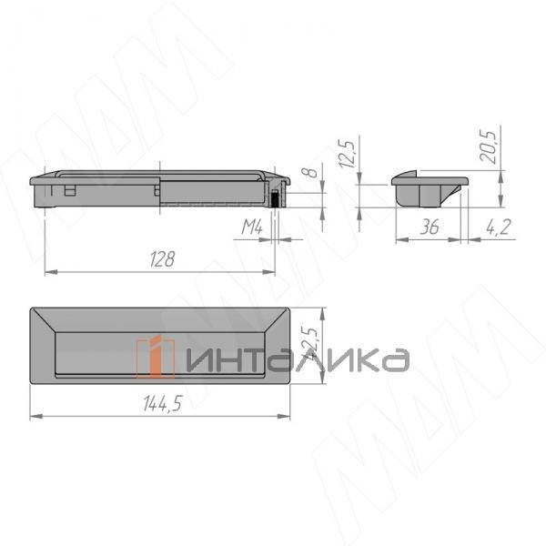 Ручка-раковина 128мм никель матовый – 2