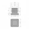 Превью Заглушка /подпятник для квадратной трубы 20х20 мм, черный – 3
