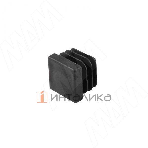 Заглушка /подпятник для квадратной трубы 20х20 мм, черный – 2