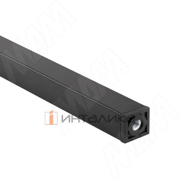 Подпятник для квадратной трубы 25x25 мм, с резьбой М8, черный – 4