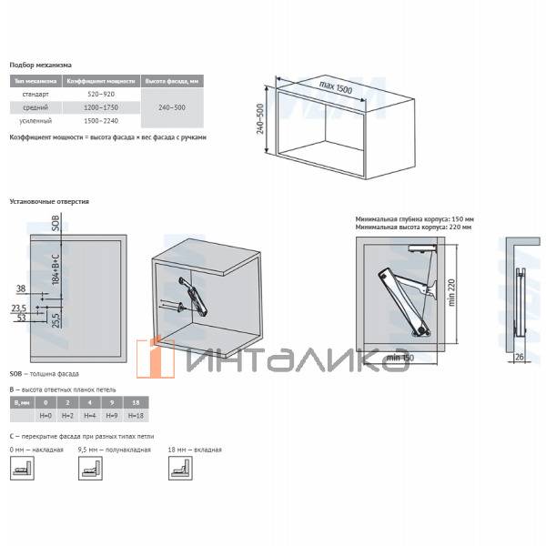 FLAP AIR Подъемный механизм, никель, средний – 4