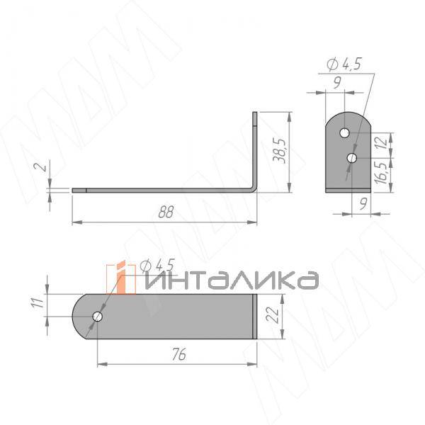 Держатель столешницы угловой – 2