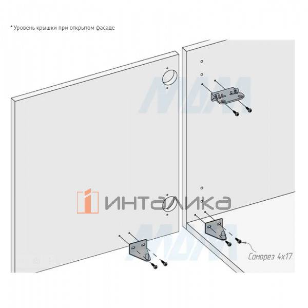 TWIST  Ведро для мусора подвесное 14л с крышкой, с крепежом, цвет черный, нерж.сталь – 8