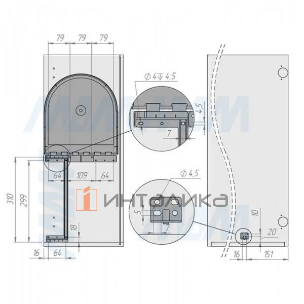 TWIST  Ведро для мусора подвесное 12л с крышкой, с крепежом, цвет белый – 5
