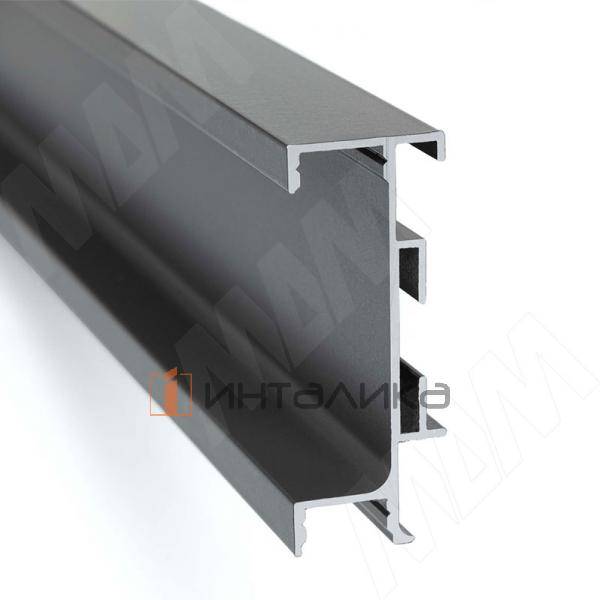 GOLIGHT Универсальная профиль-ручка под столешницу, под светодиодную ленту, графит (краска), L-4200мм – 2